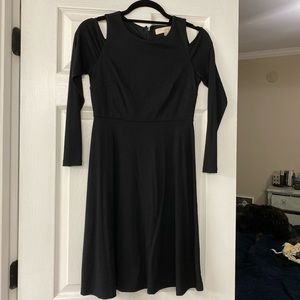 Loft Long sleeve cut out dress